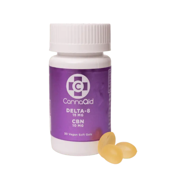 CannaAid - 15mg Delta 8 + 10CBN Soft Gels - 30ct